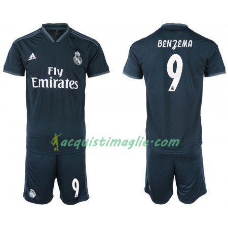 Divisa di Calcio Real Madrid BENZEMA 9 Bambino Trasferta 2018/2019